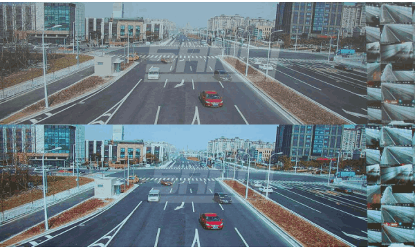 國(guó)內(nèi)某監(jiān)控中心顯示系統(tǒng)開(kāi)啟HDR前后效果圖(上海三思供應(yīng))