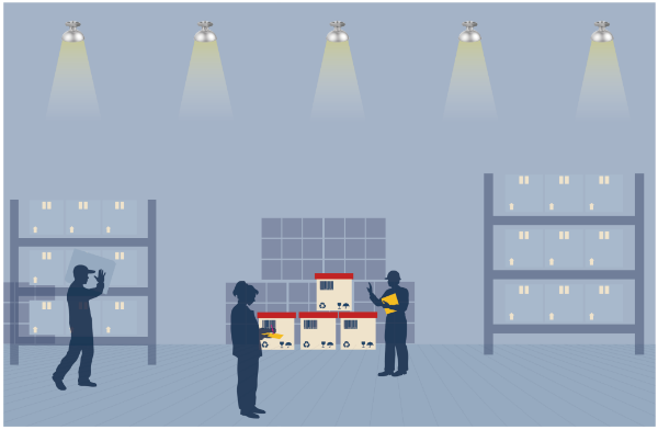 傳統工業照明光環境 燈具全開（無調光）