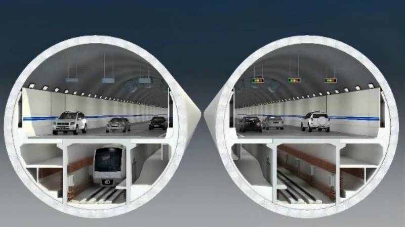 工程線路全長4760米,隧道長3890米。設計為雙管雙層公軌共建,上層為雙向六車道公路,下層為軌道交通,屆時開車最快5分鐘可穿越黃河,乘坐地鐵2.5分鐘可穿越黃河。/圖片來源網絡