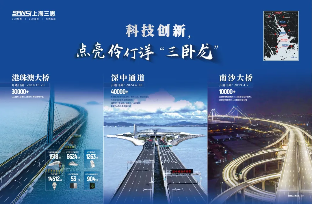 港珠澳大橋,開通六周年,三思LED產品,高效穩定運行,報告